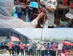 Gerak Cepat Uspika Kecamatan Batu Ketulis Bagikan Masker kepada Warga