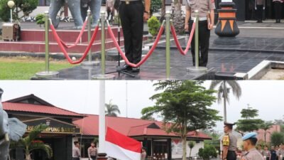 Peringati Hari Sumpah Pemuda ke-98, Polres Lampung Barat Gelar Upacara Bendera