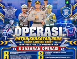 Satlantas Polres Lampung Barat Gelar Operasi Patuh Krakatau 2026