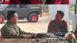 Kodim 0411/LT Geruduk Mako Batalyon B Pelopor Latihan Menembak Bersama
