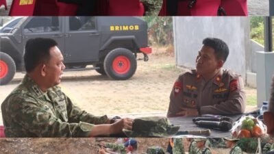 Kodim 0411/LT Geruduk Mako Batalyon B Pelopor Latihan Menembak Bersama